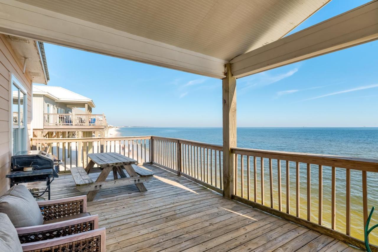 Sun Spot - True Gulf Front Private Home With Lovely Gulf Side Deck, Home Dauphin Island Eksteriør billede