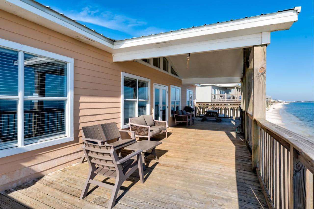 Sun Spot - True Gulf Front Private Home With Lovely Gulf Side Deck, Home Dauphin Island Eksteriør billede