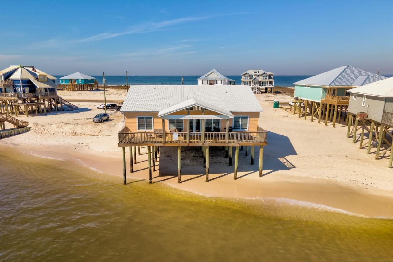 Sun Spot - True Gulf Front Private Home With Lovely Gulf Side Deck, Home Dauphin Island Eksteriør billede